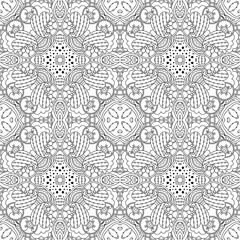 Black and white seamless pattern psychedelic.