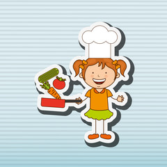 kids cooking design 
