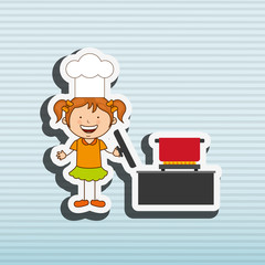 kids cooking design 