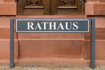 Rathaus Schild