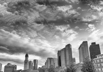 Fototapeta premium City panoramic view from North End Park - Boston, MA