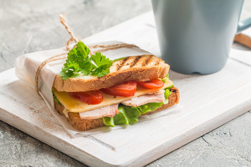 Sandwich and Coffee