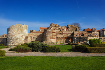 ancient fortress wall in Nessebar