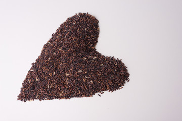 rice berry in heart shape