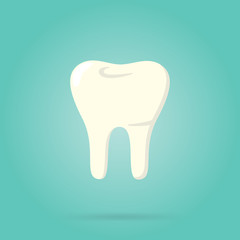 Tooth logo isolated, vector illustration. Human tooth.