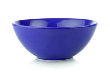 blue bowl isolated on white background