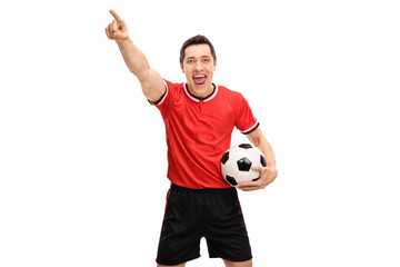 Football player celebrating something