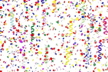3d render of party confetti