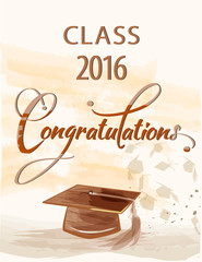 Congratulations text with class 2016 - 109054119