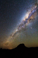 Beautiful image of the milky way seen from Isalo, Madagascar