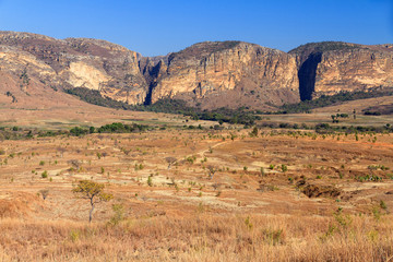 Beautiful landscape of Isalo national park in Madagascar