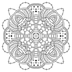 Black and white mandala.