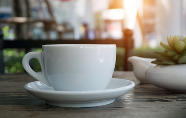 Fototapeta premium A cup of americano Coffee in coffee shop