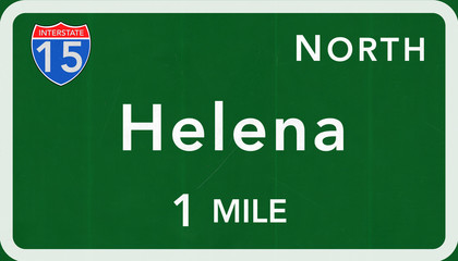 Helena USA Interstate Highway Sign