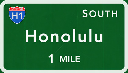 Honolulu USA Interstate Highway Sign