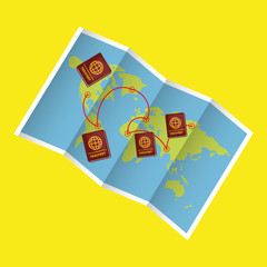 Flat illustration of travel design 