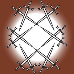 vector image of signs of swords