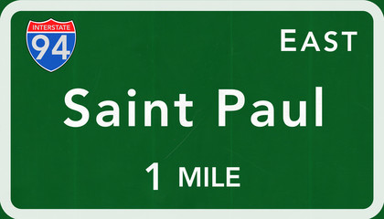 Saint Paul USA Interstate Highway Sign