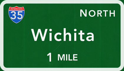 Wichita USA Interstate Highway Sign