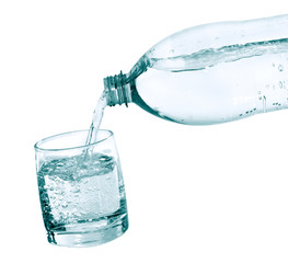 Mineral Water On White