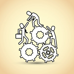 Illustration of help and support, editable vector