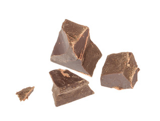 Chocolate isolated on white. without shadow