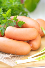 Sausages and vegetables