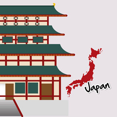 Flat illustration of japan design 