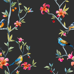 Watercolor floral pattern