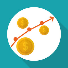 Flat illustration of profit design , editable vector