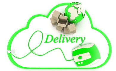 delivery 3d rendering