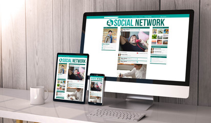 devices responsive on workspace social network online