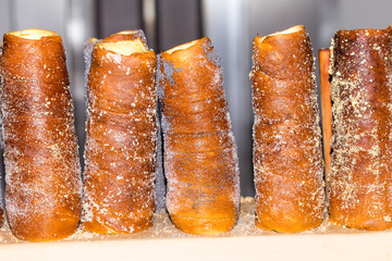 Tasty baked rolls with poppies.