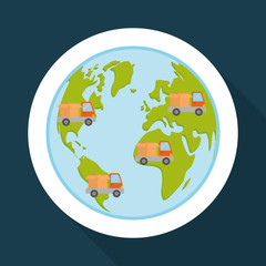 Flat illustration of free delivery design , editable vector