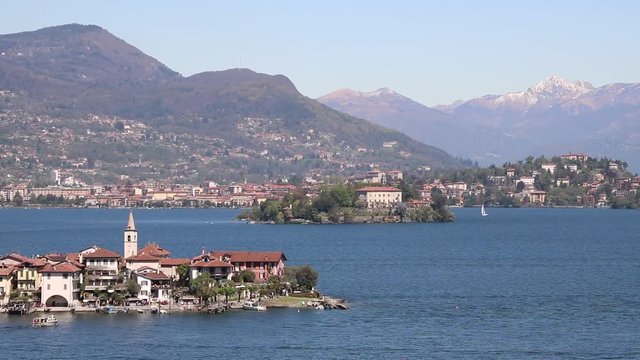Borromean Islands Isola Pescatori and Isola Madre on Lake Maggiore, Piedmont Italy 