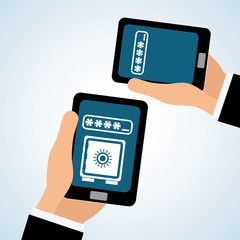Security system design, warning and technology concept