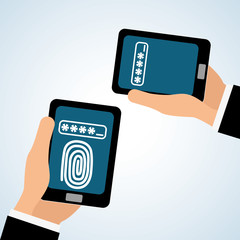 Security system design, warning and technology concept