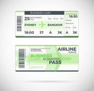 Airline boarding pass ticket Vector illustration.