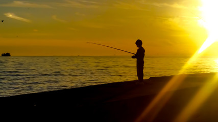 Sunset fishing