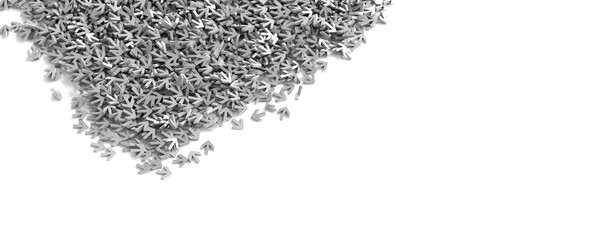 Infinite arrow signs, 3d rendering