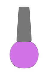 2d cartoon illustration of nail polish