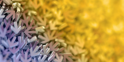 Infinite arrow signs, 3d rendering