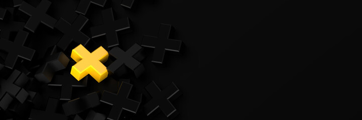 Obraz premium Barwione plus symbole tła, renderowania 3d