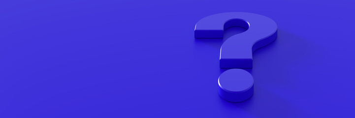 Question mark background, 3d rendering