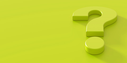 Question mark background, 3d rendering