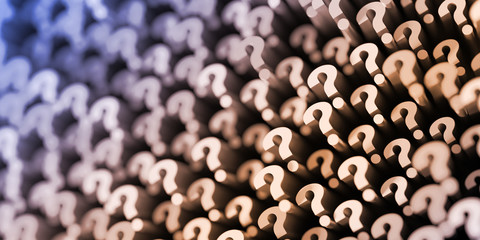 Question mark background, 3d rendering