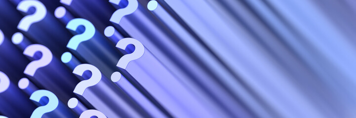 Question mark background, 3d rendering