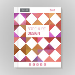 Fototapeta premium Polygonal vector design template layout for brochure