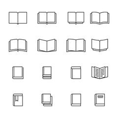 Book thin icons.