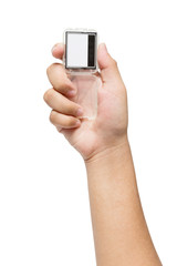 Hand holding Compact Flash Memory Card